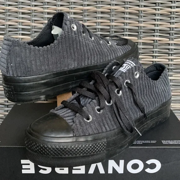 Converse Ctas Lift Platforms OX Black/Black/Black WMNS - Picture 9 of 16